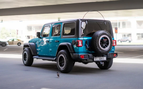 Blue Jeep Wrangler Limited Sport Edition convertible, 2020 Photo 1