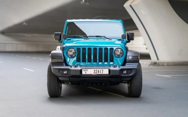 Blue Jeep Wrangler Limited Sport Edition convertible, 2020 Photo 2