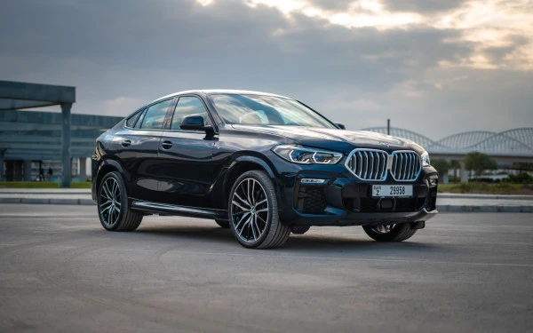 Dark Blue BMW X6 M-kit, 2022 Photo 1