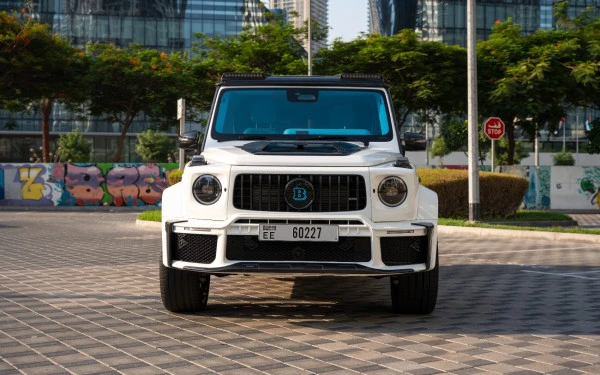 White Mercedes G63 Brabus Kit, 2025 Photo 8