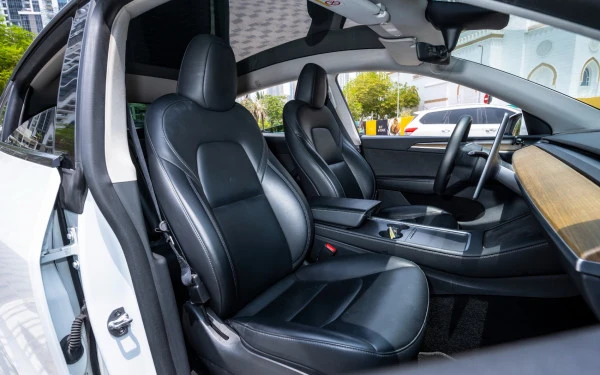 White Tesla Model Y Long Range, 2022 Photo 12