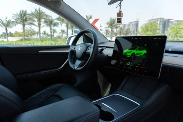 White Tesla Model Y Long Range, 2022 Photo 5