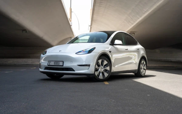 White Tesla Model Y Long Range, 2022 Photo 10